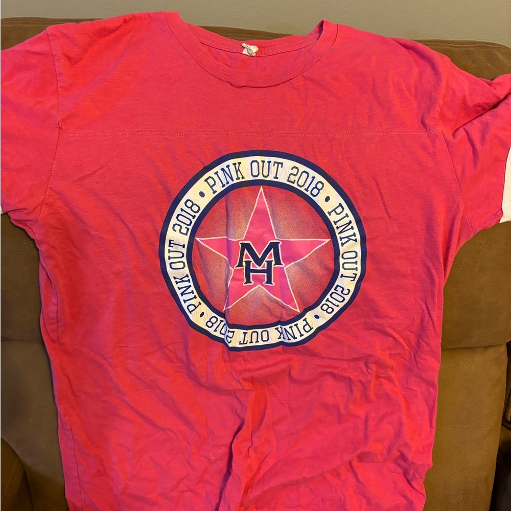 Breast Cancer awareness school tshirt, medium